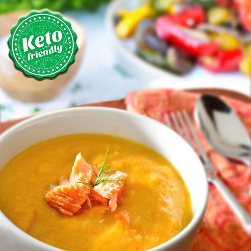 KETO Salmon Pumpkin Chowder