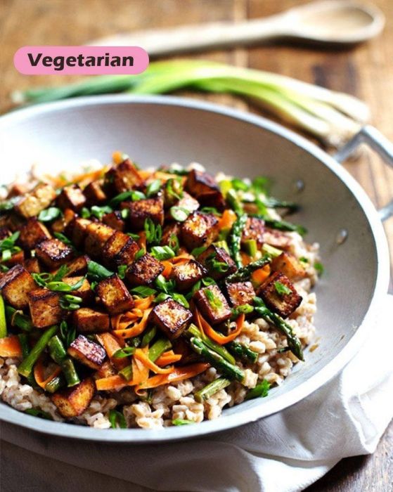 Vegetarian - Ginger Onion Tofu Bowl